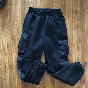 Danielle Guizio Black Cargo Jogger